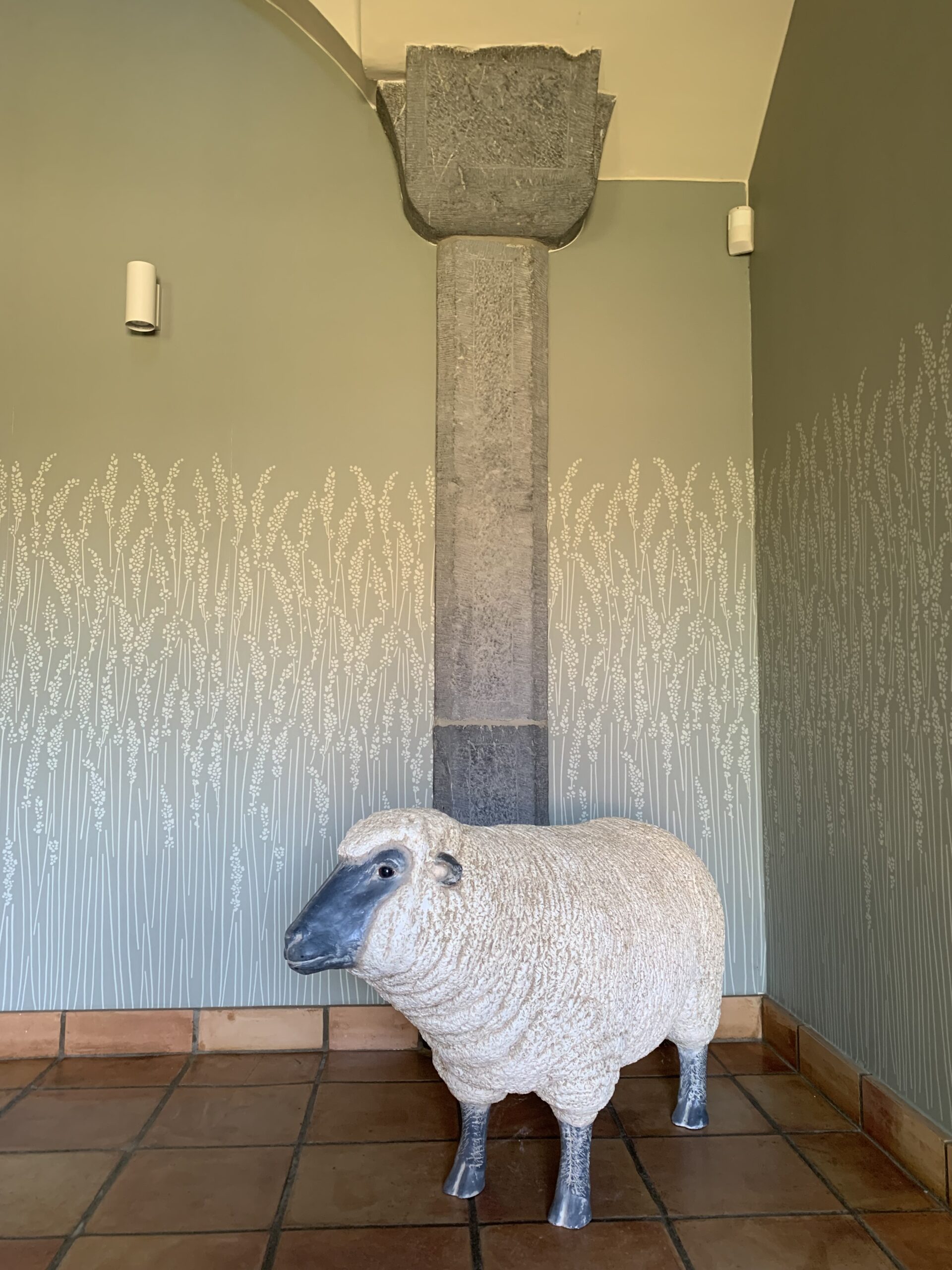 Le mouton dans l'entrée du Gite