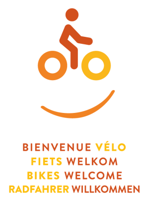 Logo vélo bienvenue, Fiets welcom, Bike Welcome, Radfahrer Willkommen